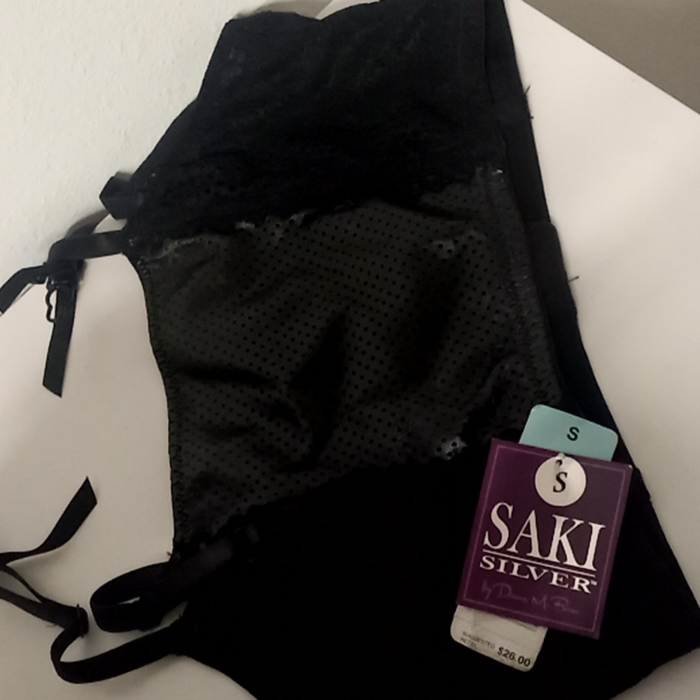 Bnwt Saki Silver bralette Sz S